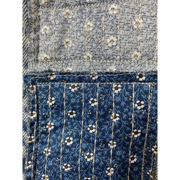 NWT LEVI'S JEAN JACKET MENS PREMIUM TRUCKER DISTRESSED PATCHWORK DENIM BLUE